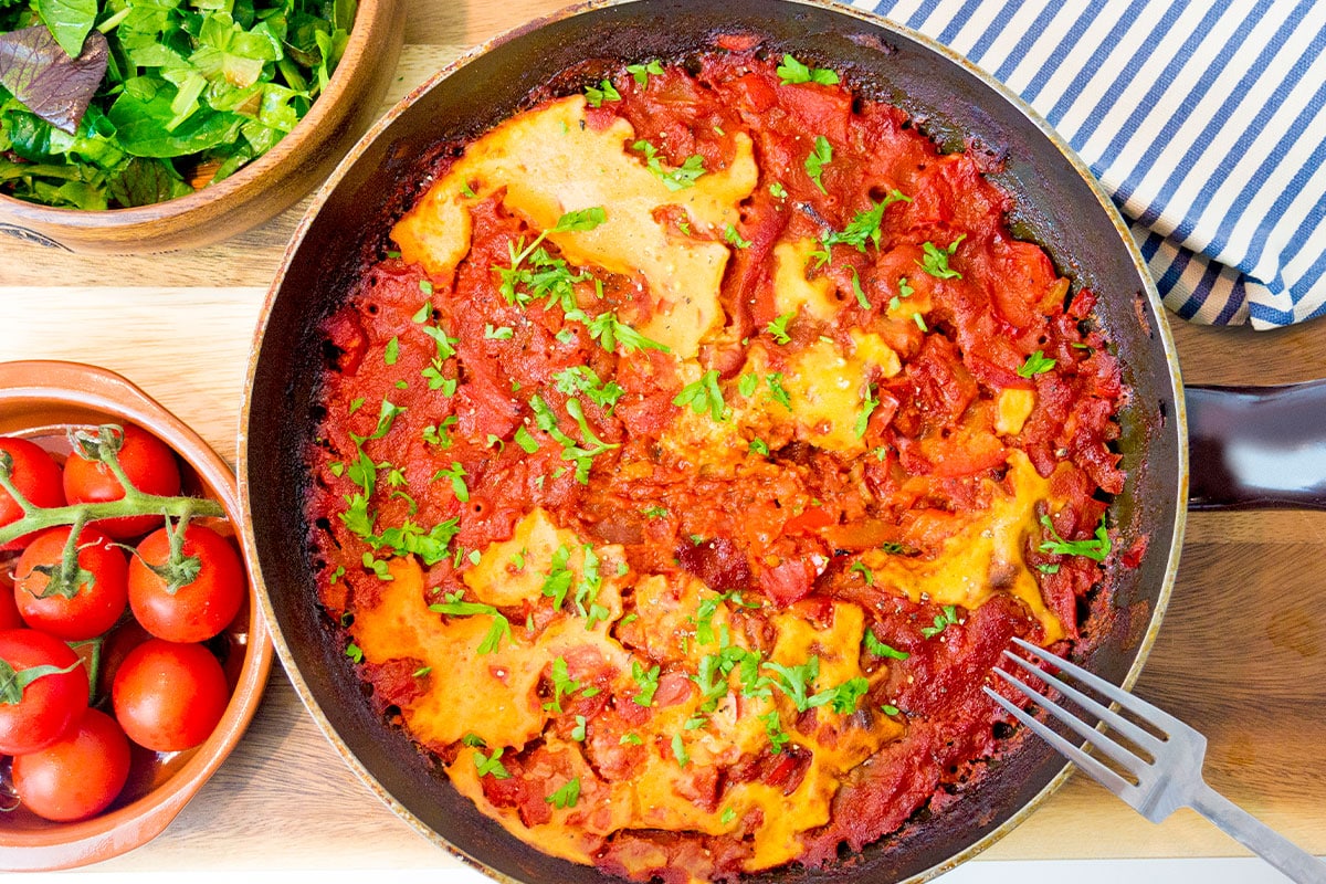 Shakshouka vegano fácil