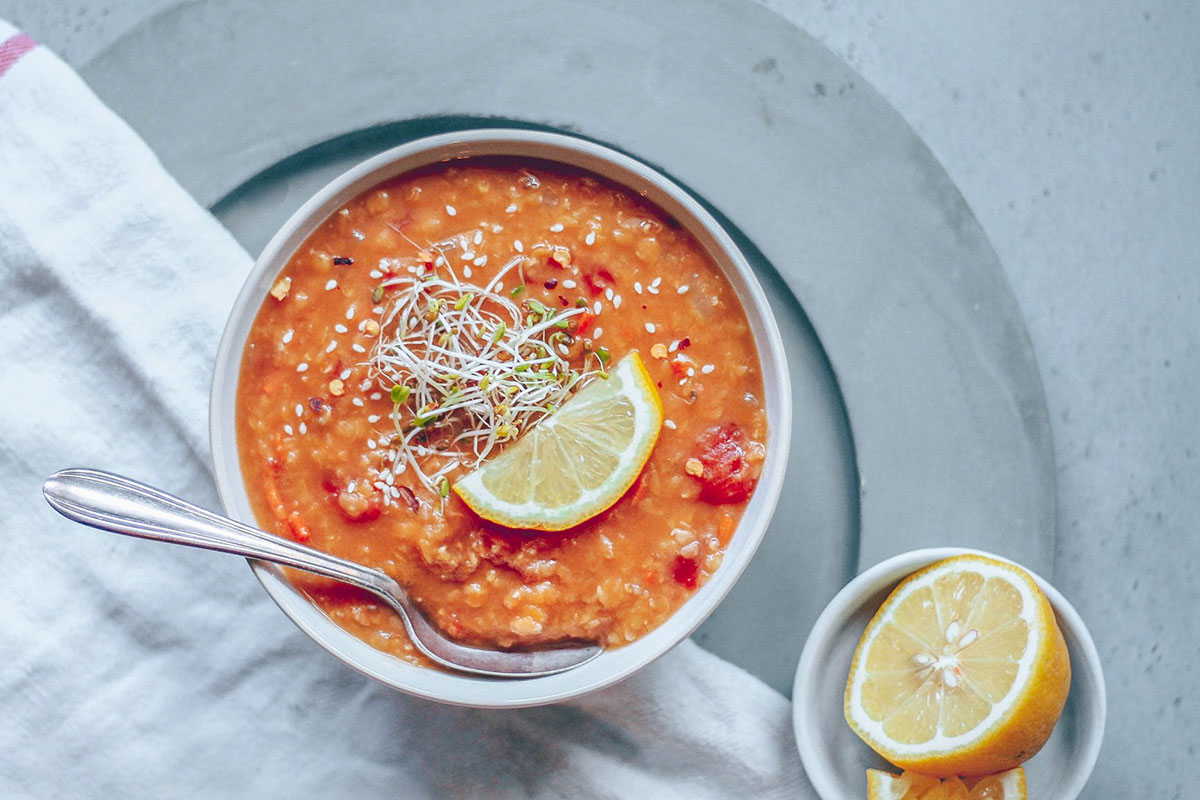 Sopa de lentejas en la Instant Pot
