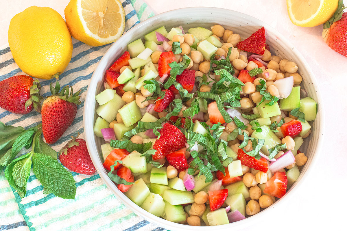 Ensalada de fresas picadas
